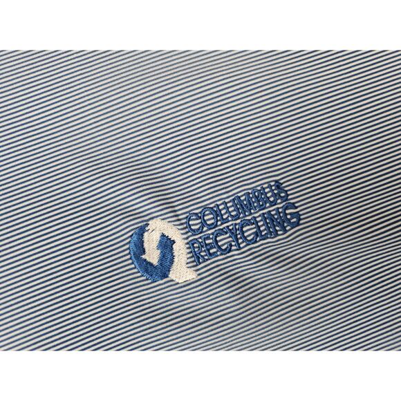 Peter Millar Shirt Mens Large Blue Summer Comfort Polo Golf Short Sleeve Stripe - Picture 4 of 14